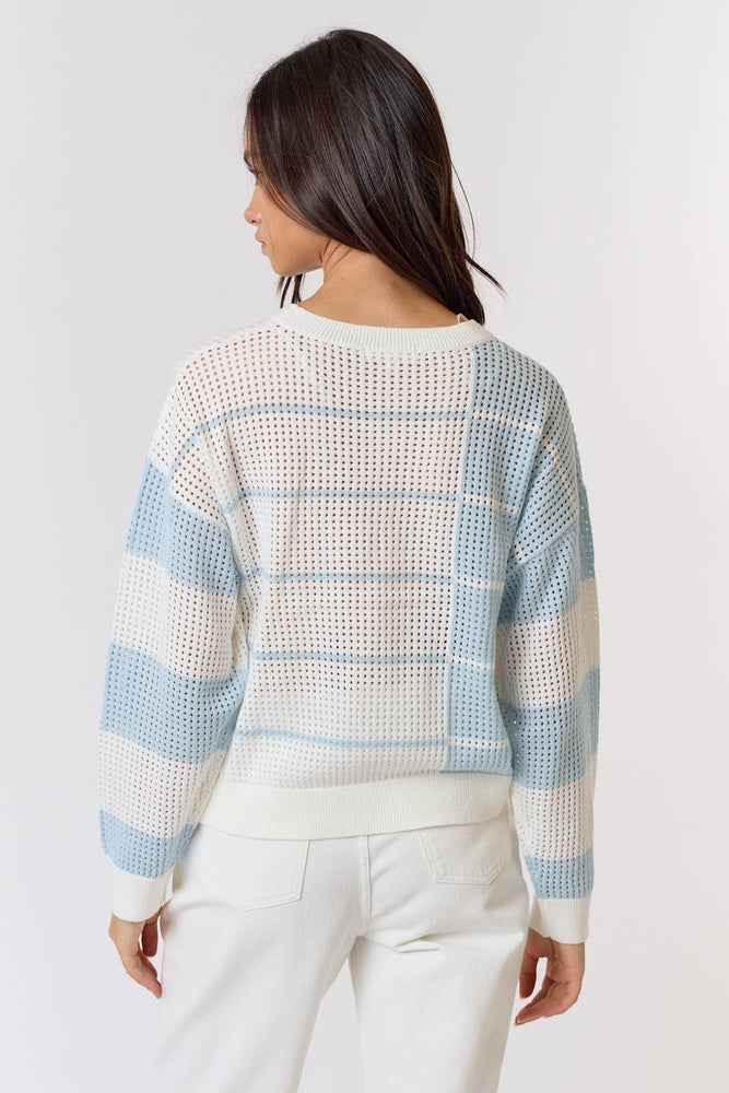 Sky Color-Block Sweater