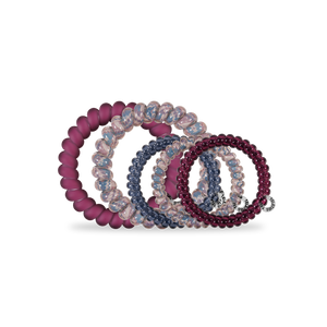 TELETIES - Spiral Hair Coils | Mix Pack | Purple Haze Hair Ties