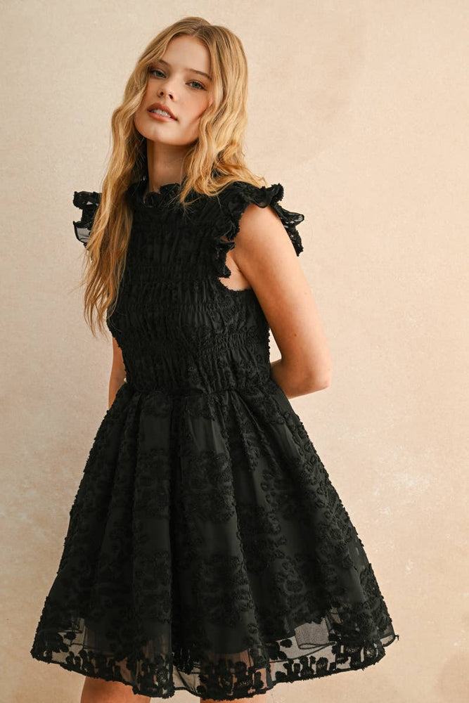 Velvet Lace Fit and Flare Dress