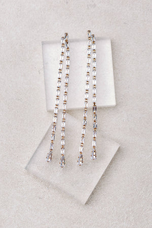 St Armands Designs of Sarasota - Swingy Diamond Tennis Duster Earrings