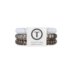 TELETIES - Spiral Hair Coils | Small | Truly Taupe Hair Ties