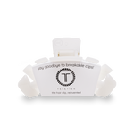 TELETIES - Classic Hair Clip | Small | Coconut White