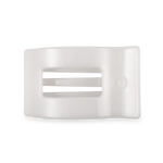 TELETIES - Flat Rectangle Hair Clip | Medium | Coconut White