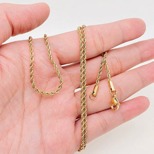 18K Gold-plated Twists Shape Chain