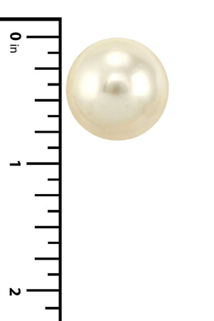 20mm Pearl Stud Earring: WHITE