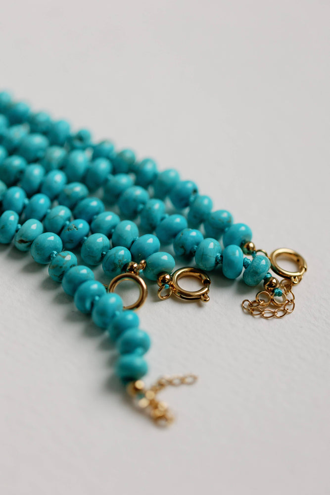 St Armands Designs of Sarasota - 16.5" Genuine Turquoise Choker Candy Necklace