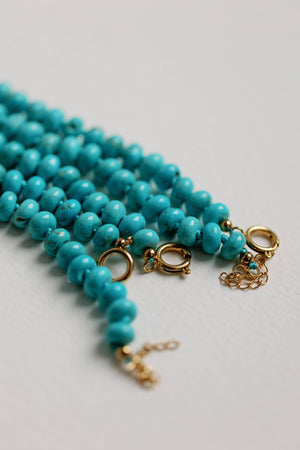 St Armands Designs of Sarasota - 16.5" Genuine Turquoise Choker Candy Necklace
