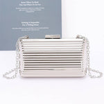 Metal Case Clutch: Silver