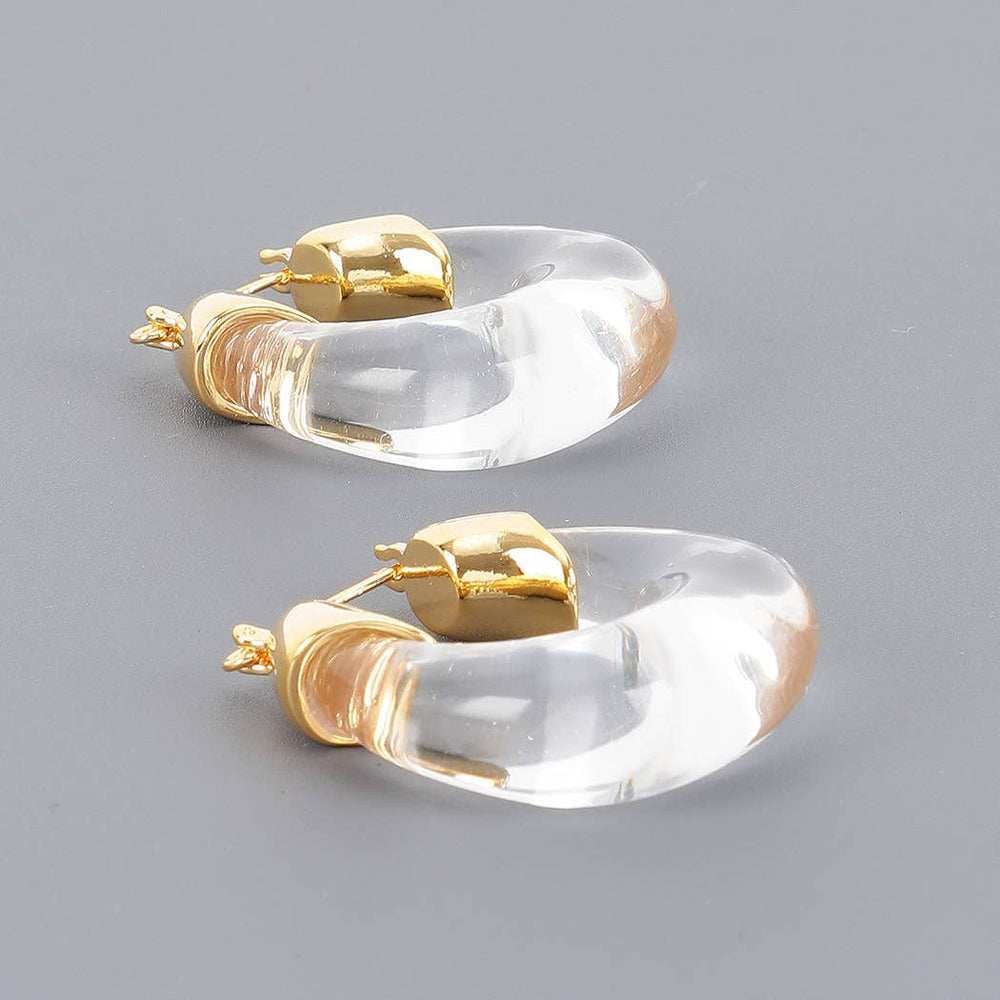 Clear Hoop Earring