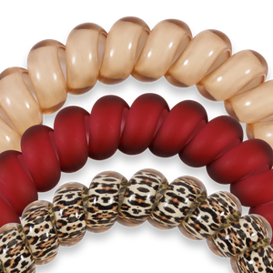 TELETIES - Spiral Hair Coils | Large | Wild Side Hair Ties