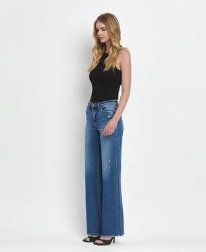 Mid Rise Wide Leg Jeans