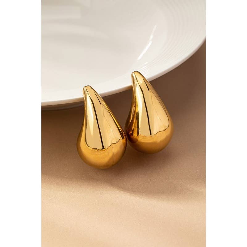 Gold Teardrop Small Earrings 218