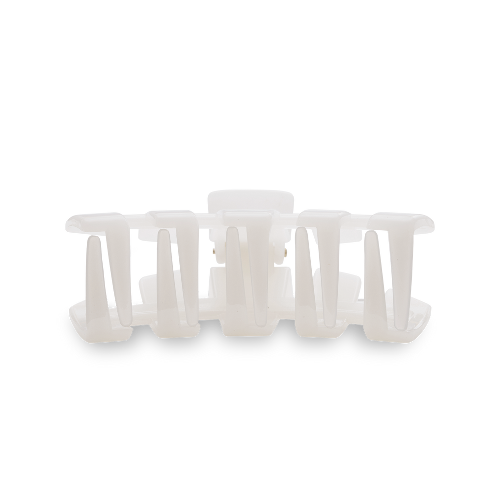 TELETIES - Classic Hair Clip | Med. | Coconut White