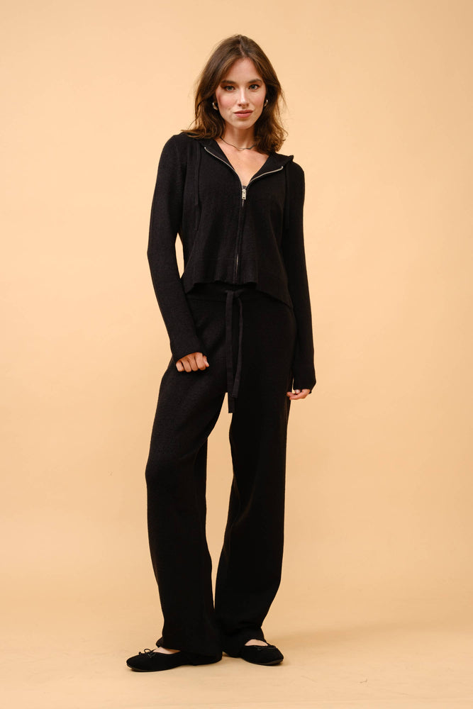 Chocolate Cashmere Hoodie Zip Up