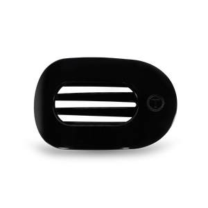TELETIES - Round Flat Hair Clip | Med. | Jet Black