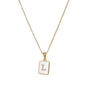 Square Initial Necklace
