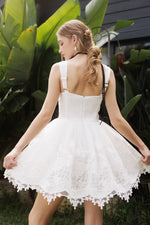 Embroidery Lace Mini Dress