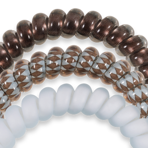 TELETIES - Spiral Hair Coils | Small | Truly Taupe Hair Ties