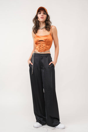 Pink Satin Trouser