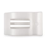 TELETIES - Flat Rectangle Hair Clip | Large | Coconut White