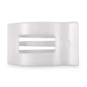 TELETIES - Flat Rectangle Hair Clip | Large | Coconut White