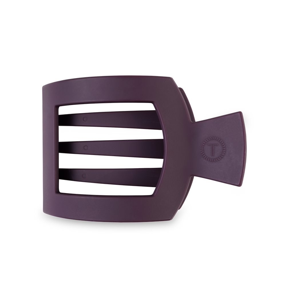 TELETIES - Square Flat Hair Clip | Large|  Burgundy Bliss
