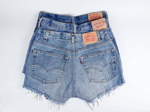 High-Rise Upcycled Levi Cutoff Shorts