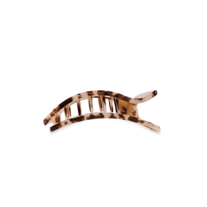 TELETIES - Flat Rectangle Hair Clip | Small | Blonde Tortoise