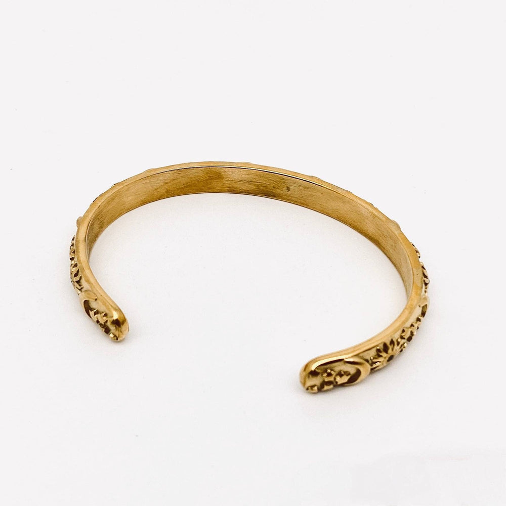 18K Gold Plated Stainless Steel Star Moon Sun Cuff