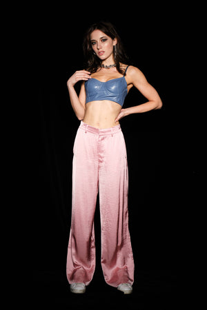 Pink Satin Trouser