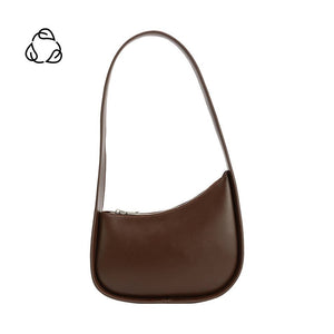 Melie Bianco - Willow Espresso Recycled Vegan Shoulder Bag