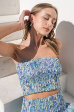 Hydrangea Petal Smocked Tube Top