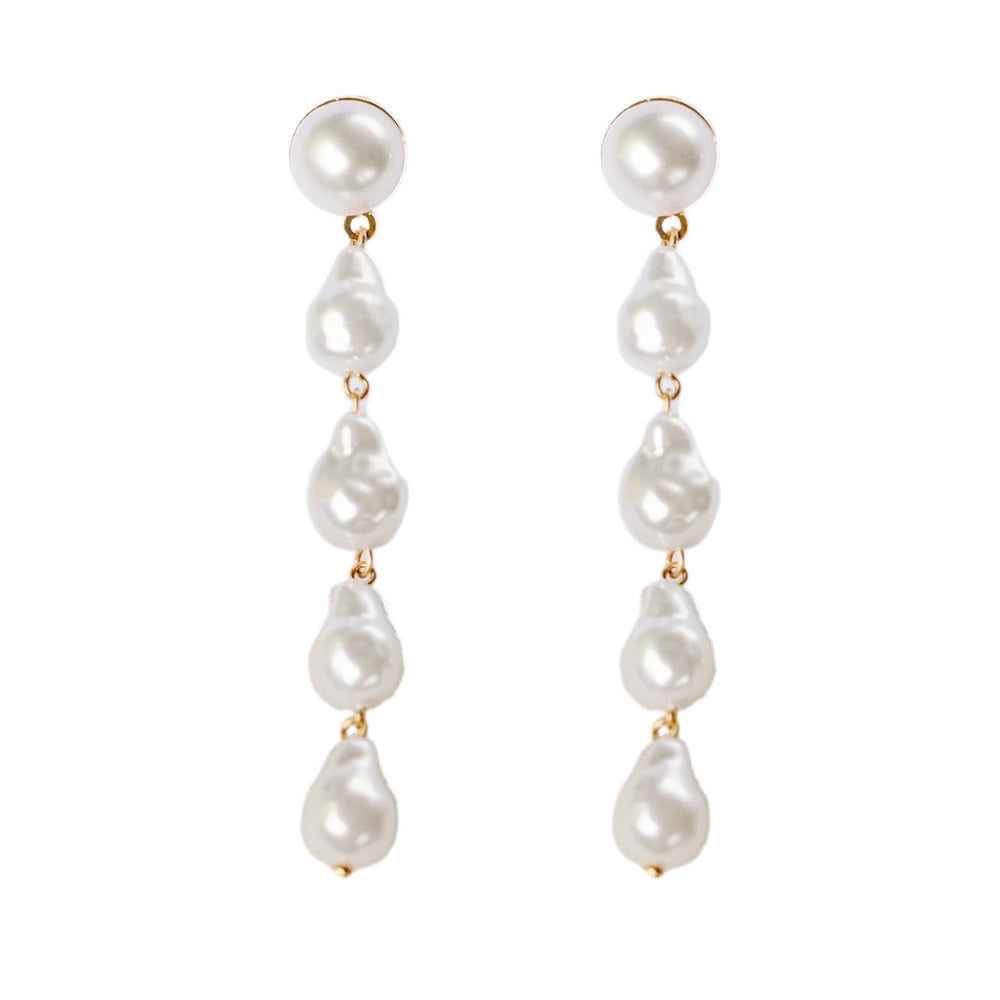 St Armands Designs of Sarasota - Natural Pearl Statement Drop Earrings