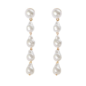 St Armands Designs of Sarasota - Natural Pearl Statement Drop Earrings