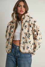 Floral Fluffy Fleece Jacket
