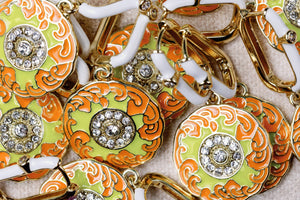 St Armands Designs of Sarasota - Orange Diamond Capri Tiles
