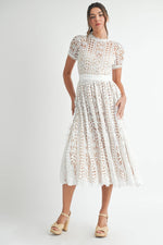 White Lace Midi Dress