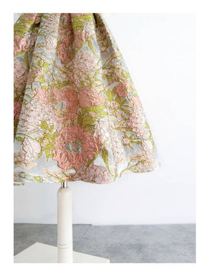 Easter Pink Floral Embroidered Skirt