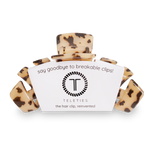 TELETIES - Classic Hair Clip | Large | Blonde Tortoise