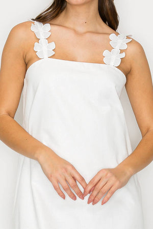 Lovely White Daisy Mini Dress