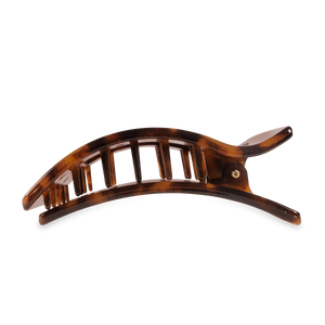TELETIES - Flat Rectangle Hair Clip | Large | Tortoise