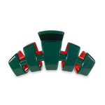 TELETIES - Classic Hair Clip | Large | Red and Green