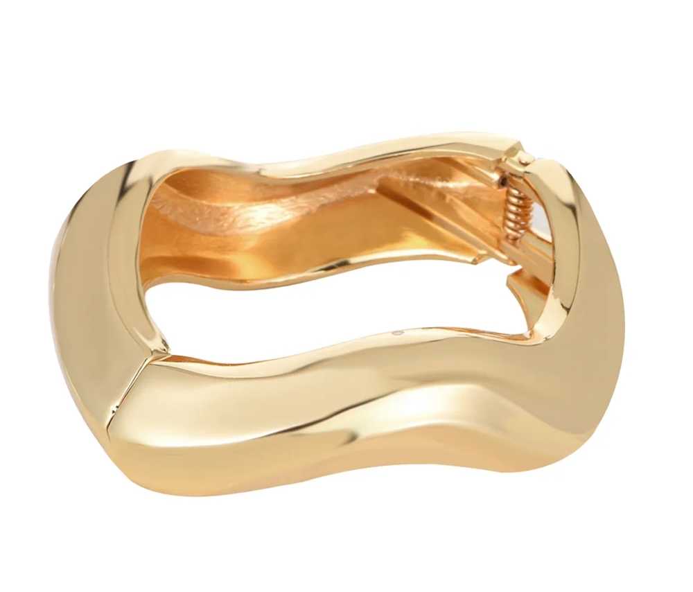 HoopLa - Editorial Hinge Bracelets 14K Gold PVD- Recycled : Yellow Gold / Breeze