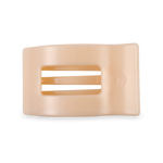 TELETIES - Flat Rectangle Hair Clip | Medium | Almond Beige