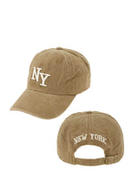 NY Mineral Wash Baseball Cap- Khaki