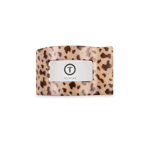 TELETIES - Flat Rectangle Hair Clip | Small | Blonde Tortoise