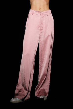Pink Satin Trouser