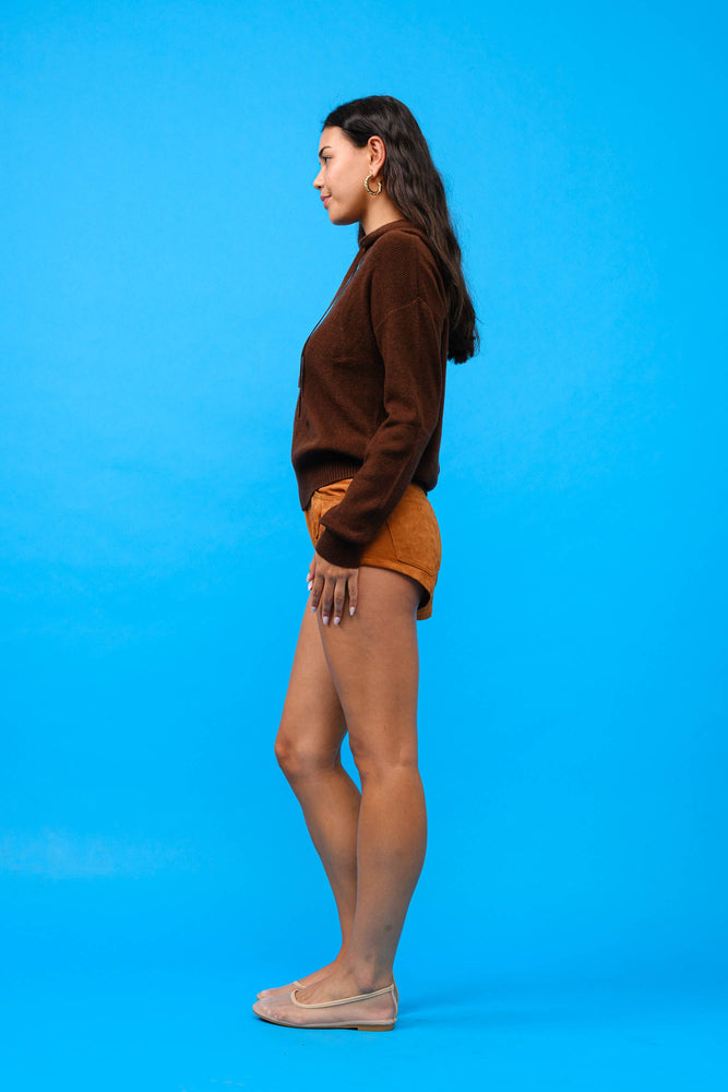 Chocolate Cashmere Hoodie Sweater