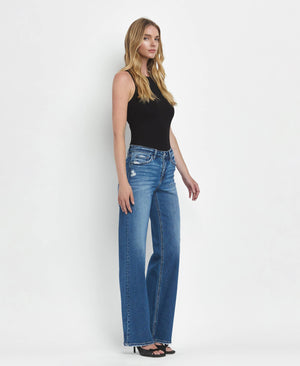 Mid Rise Wide Leg Jeans