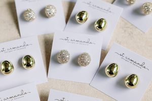 St Armands Designs of Sarasota - Pave Crystal Gumdrop Earrings